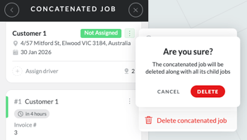 Deleting Concatedated Jobs