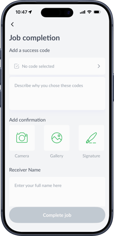 Radaro POD Features - Dynamic Receiver Name field