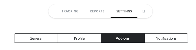 Settings - Add-ons