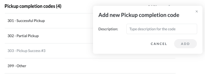 add new pickup