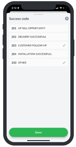 Radaro Driver App - success code