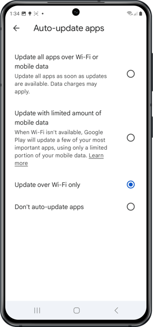 How to turn on automatic app updates?