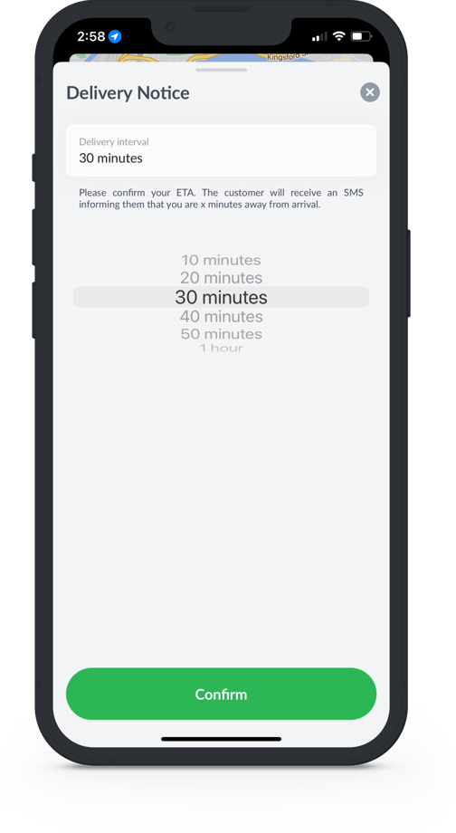 Sms Driver Driver-Initiated Customer ETA SMS